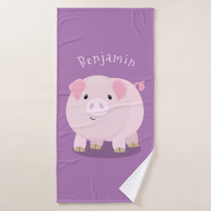 Caricature de porc mignon rose pot vendue
