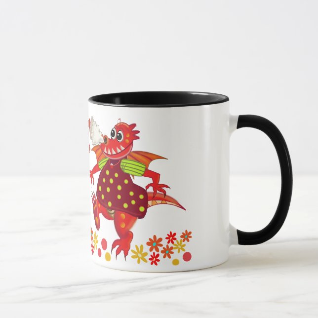 Caricature de Roamantic mignon Dragons de Mug en a (Droite)