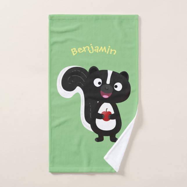 Caricature de skunk jote happy (Serviette à main)