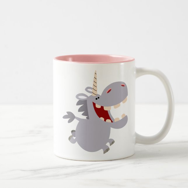 Caricature de Toothy mignonne Unicorn Mug (Droit)