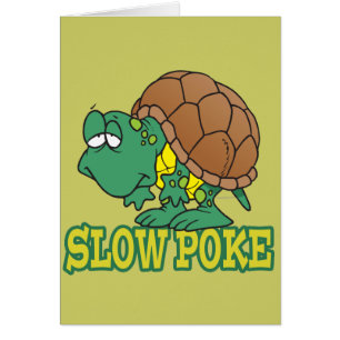 caricature de tortue lente et mignonne