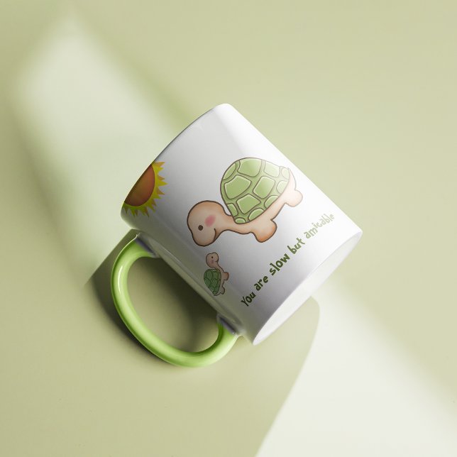 Caricature de tortue mignonne Café Mug (Cute turtle cartoon Coffee Mug
)