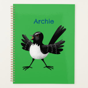 Caricature de Willie Wagtail australienne personna