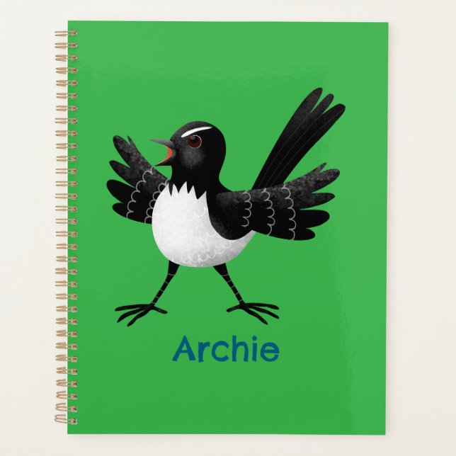 Caricature de Willie Wagtail australienne personna (Devant)