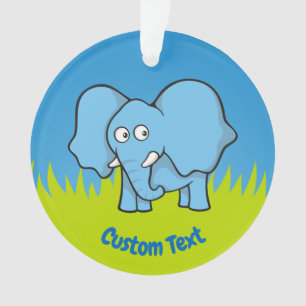 Caricature d'éléphant bleu