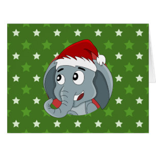 Caricature d'éléphant de Noël