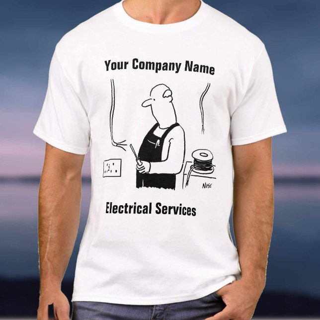Caricature des services électriques. T-shirt élect (Créateur téléchargé)