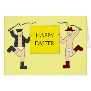 Caricature des voeux de Pâques Gay