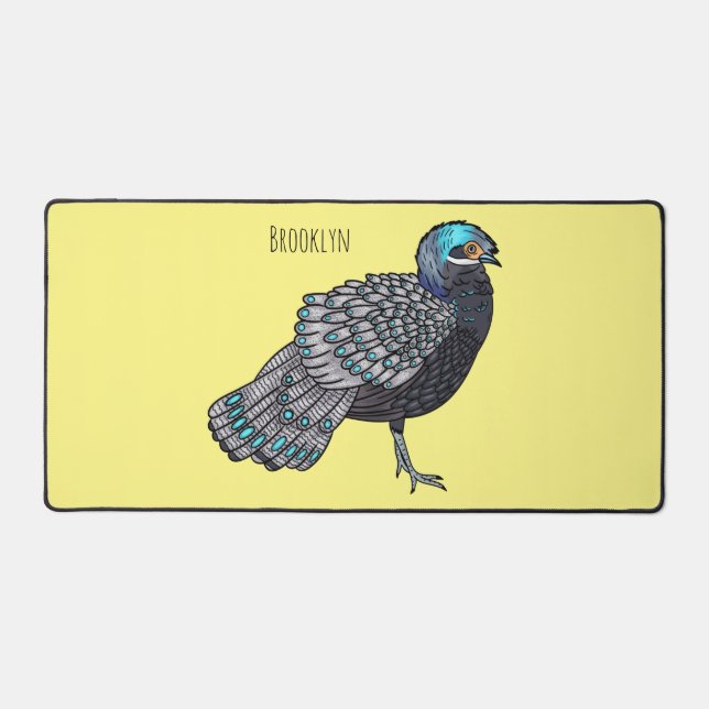 Caricature d'oiseau de faisan paon de Bornéo (Recto)