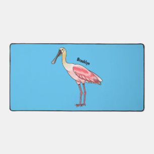Caricature d'oiseau de spatule de rose