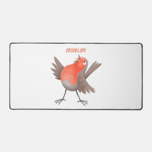 Caricature d'oiseau rouge chantant mignon