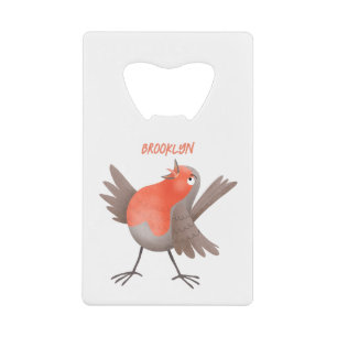 Caricature d'oiseau rouge chantant mignon