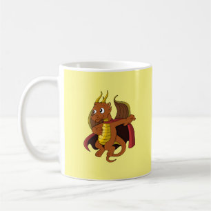 Caricature Dragon Orange Café Mug