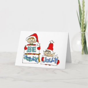 Caricature Elfe de Noël : Carte Be Jelly Jolly