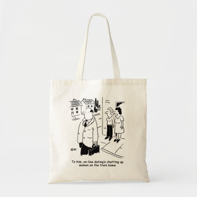 Caricature en ligne Dating. Sac amusant (Devant)