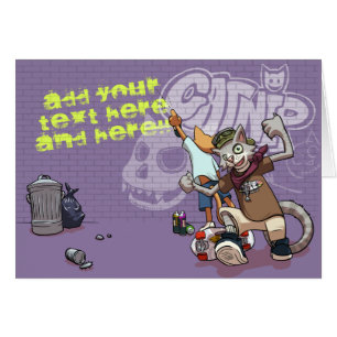Caricature Graffiti pour skateboard Alley Cats