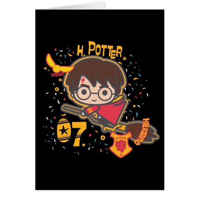 Caricature Harry Potter Quidditch Chercher (Devant)