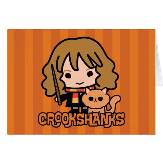 Caricature Hermione et Crookshanks (Devant horizontal)