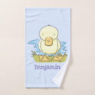 Caricature jaune mignon pour canard bébé