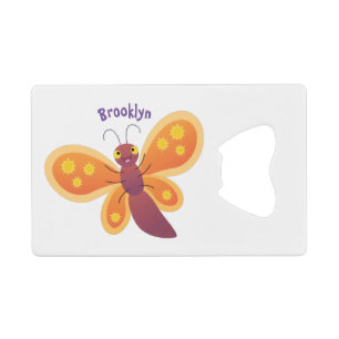 Caricature joli papillon orange