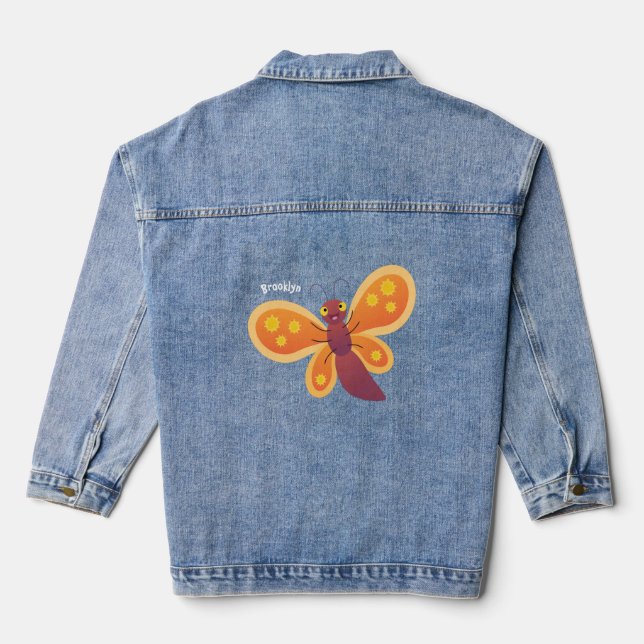 Caricature joli papillon orange (Verso)