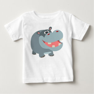 Caricature joli sourire Hippo Baby T-Shirt