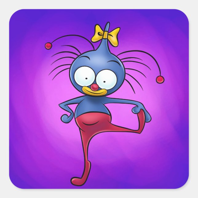 Caricature mignon autocollant (Devant)