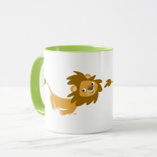 Caricature mignonne à l'aide de la Mug de Lion