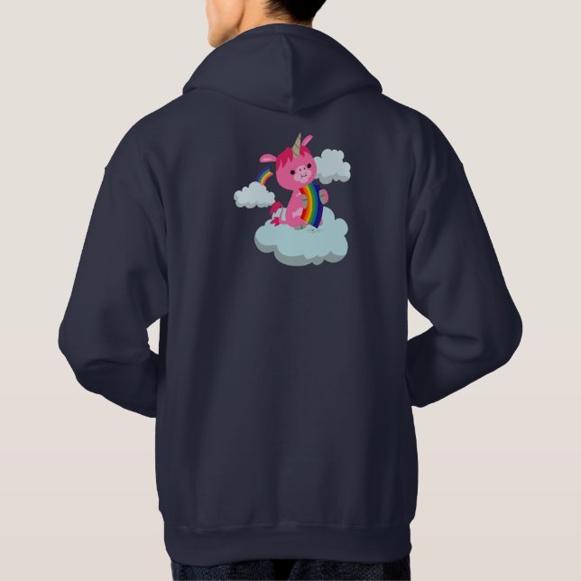 Caricature mignonne à l'arc-en-ciel Sweat - shirt  (Dos)