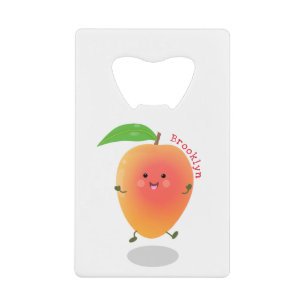 Caricature mignonne de mangue joyeuse