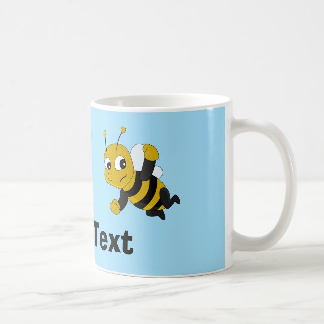 Caricature personnalisée Bee Coffee Mug (Droite)