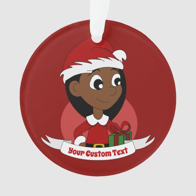 Caricature personnalisée pour fille de Noël (devant)