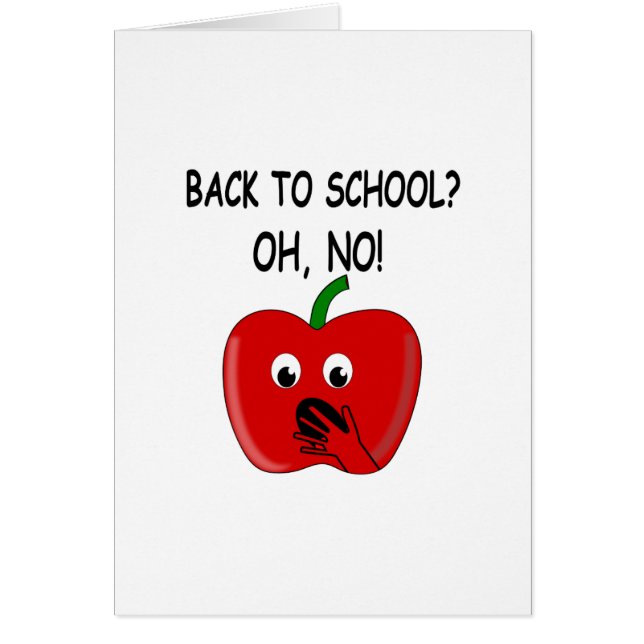 Caricature Retour À La Pomme De L'École (Devant)
