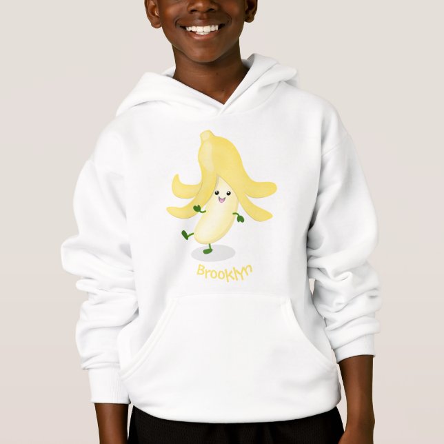 Caricature sur la banane de Cute kawaii (Devant)