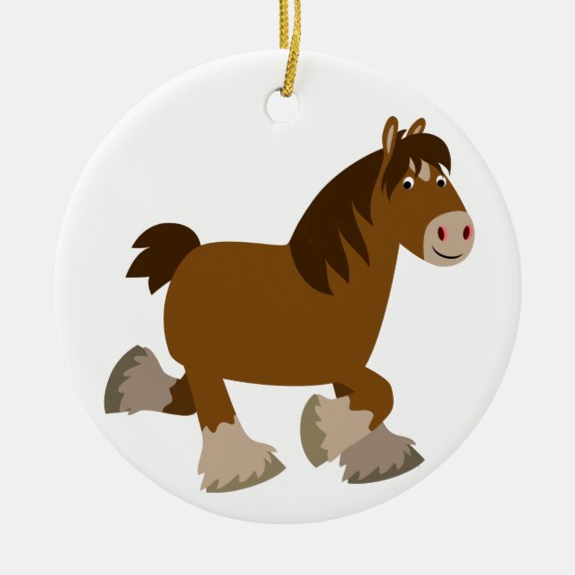 Caricature Trotting Shire Ornement Cheval (Devant)