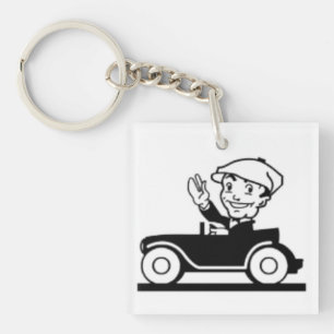 Caricature vintage classique voiture rétro bandes 