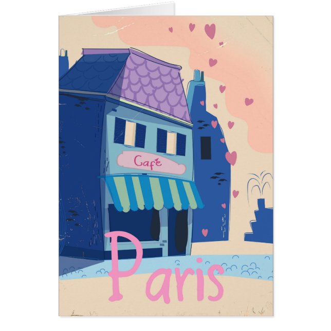 Caricature vintage de Paris Street (Devant)