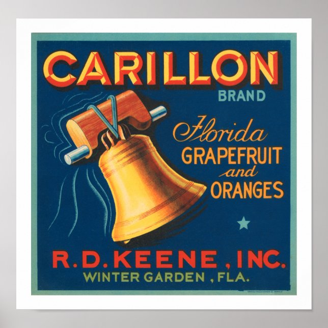 Carillon Brand Florida Grapefruit Poster (Vorne)
