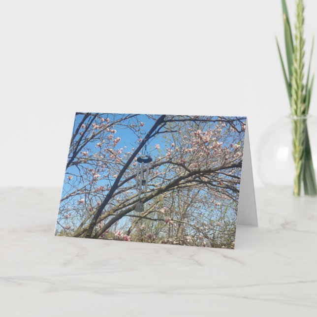 Carillons éoliens et carte d'anniversaire Magnolia (Devant)