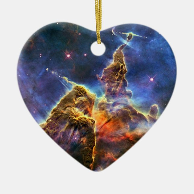 Carina-Nebelfleck (Hubble Teleskop) Keramikornament (Vorne)
