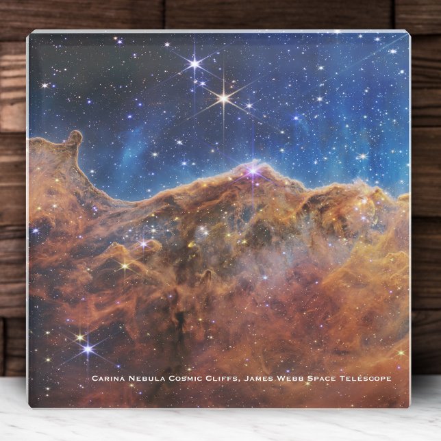 Carina Nebula Cosmic Cliffs James Webb HiRes Glasuntersetzer (Von Creator hochgeladen)