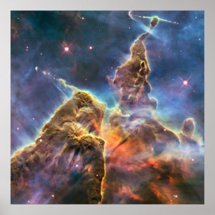 Carina Nebula vom Hubble-Weltraumteleskop Poster