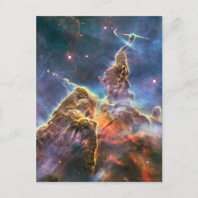 Carina Nebula vom Hubble-Weltraumteleskop Postkarte (Vorderseite)
