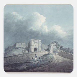 Carisbrooke Schloss Quadratischer Aufkleber