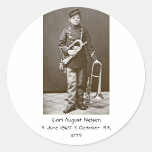 Carl August Nielsen 1879 Runder Aufkleber
