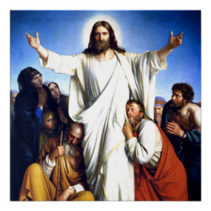 Carl Bloch Kunstwerk, Christus Consolator Poster