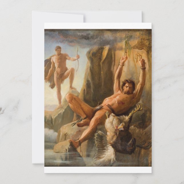 Carl Bloch - Prometheus Befreiung Einladung (Vorderseite)