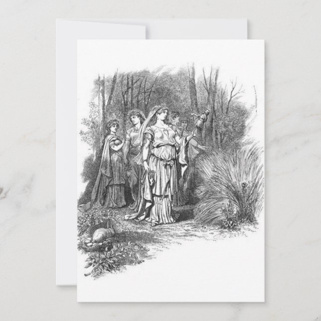 Carl Emil Doepler - Frigg as Ostara Einladung (Vorderseite)