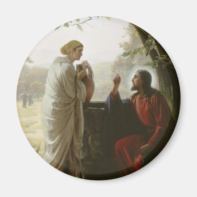 Carl Heinrich Bloch - Frau am Brunnen Magnet (Vorne)