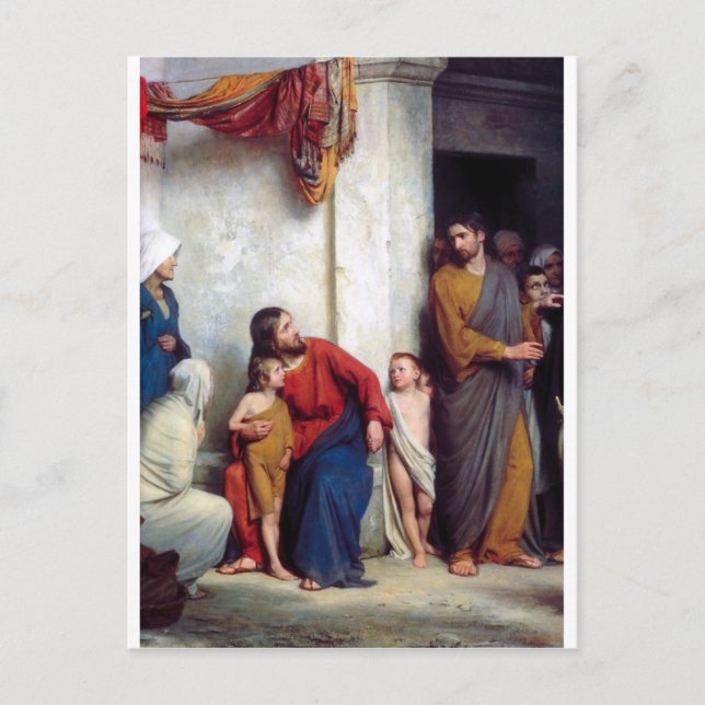 Carl Heinrich Bloch - Leid der Kinder Postkarte (Vorderseite)